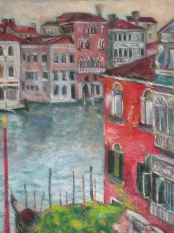 Gemälde „Canal Grande, Venezia 1980“ von Karl Radio von Radiis